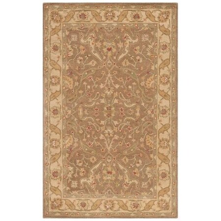 Safavieh 6 x 6 ft. Square Traditional Antiquity, Brown and Gold Hand Tufted Rug AT311A-6SQ
